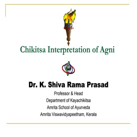 Chikitsa Interpretation of Agni