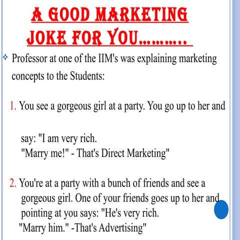 A good marketing joke for you