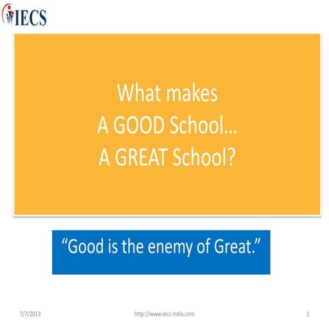 A Good School Prof BLH