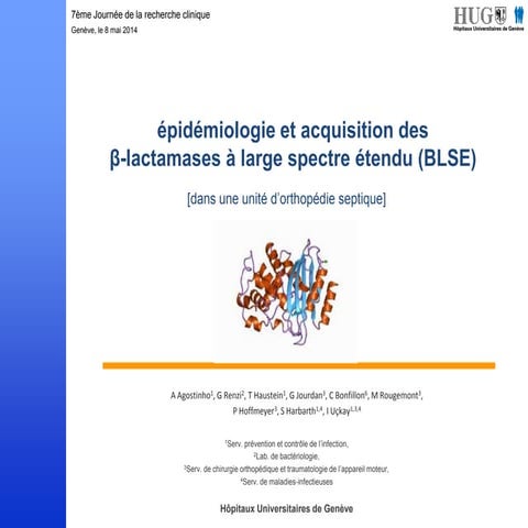 7ème Journée de la recherche clinique: Epidémiologie et acquisition des ...