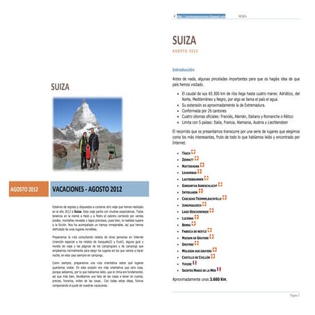 Relato de Viaje en Autocaravana por Suiza