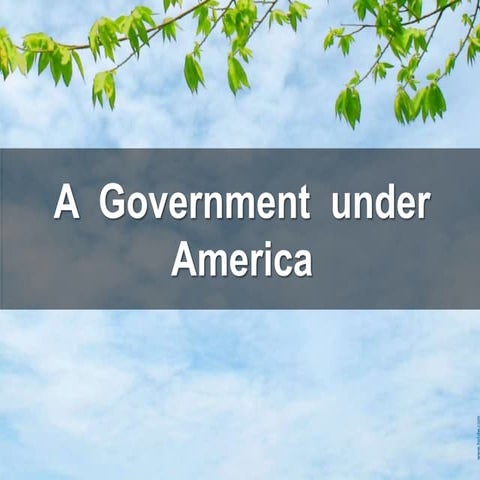A government under america