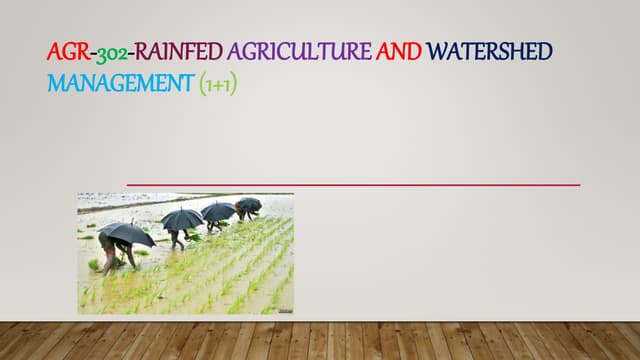 CLASSIFICATION OF ALTERNATE LAND USE SYSTEM