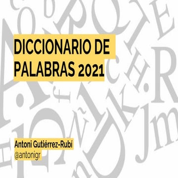 Diccionario de palabras 2021