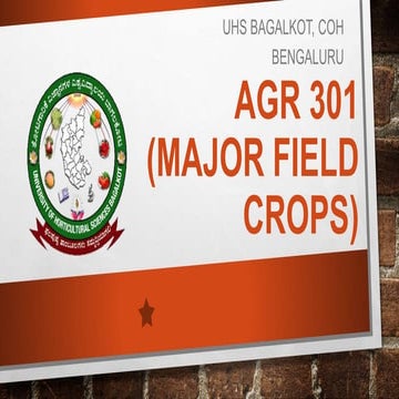 Agr 301 (major field crops) uhs16 ug3006