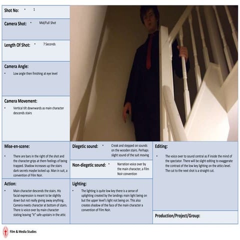 A Grade Noir Film Storyboard