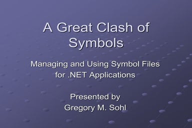 A great clash of symbols