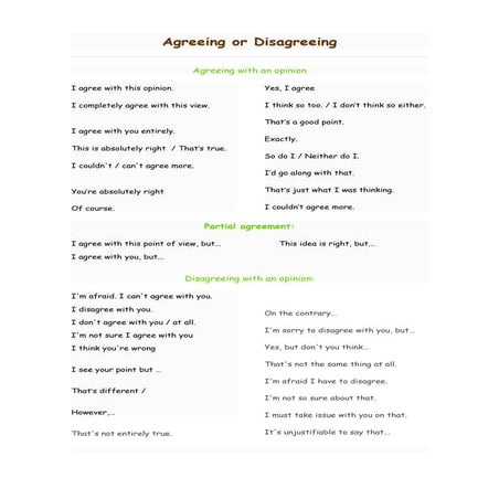 Agree and disagree | PPTX