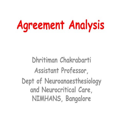 Agreement analysis