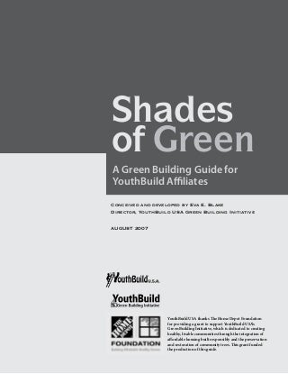 A Green Building Guide for YouthBuild Affiliates