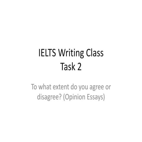 IELTS Task 2 Agree or Disagree Lesson 
