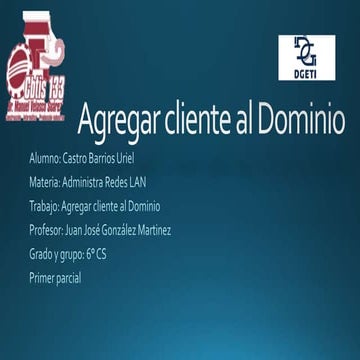 Agregar cliente al dominio