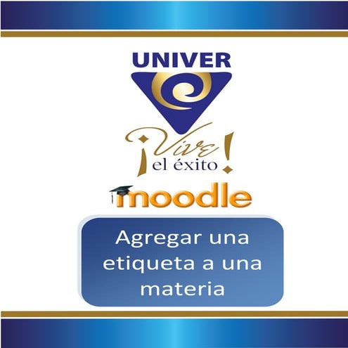 Agregar una etiqueta a una materia en la plataforma tecnologica UNIVER Nayarit