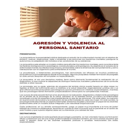 Agresión y violencia al personal sanitario