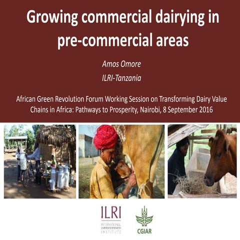 Growing commercial dairying in pre-commercial areas [Tanzania]