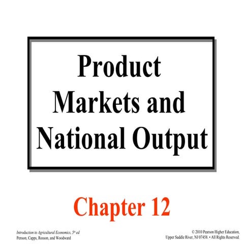 Agri 2312 chapter 12 product markets and national output
