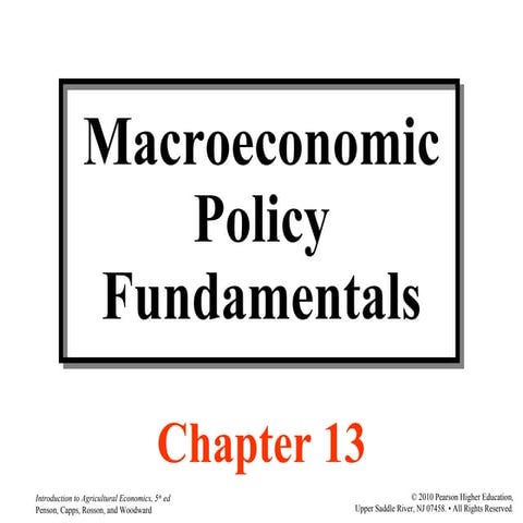 Agri 2312 chapter 13 macroeconomic policy fundamentals