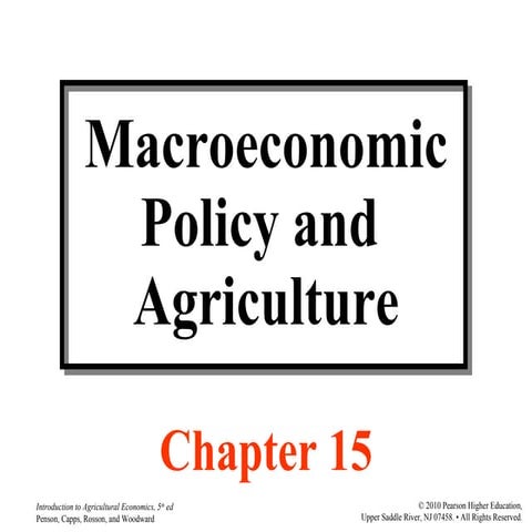 Agri 2312 chapter 15 macroeconomic policy and agriculture