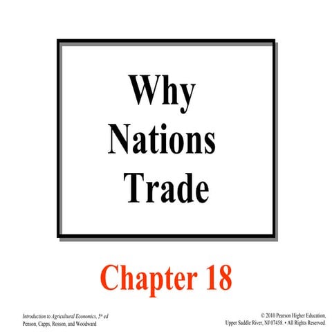 Agri 2312 chapter 18 why nations trade