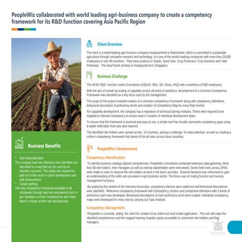 Competency Framework for R&D function in Agri-business