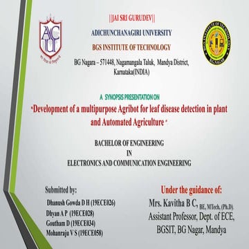Agribot with leaf detection disease.pptx