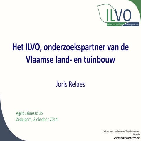 De uitdagingen van de Vlaamse en de internationale landbouw