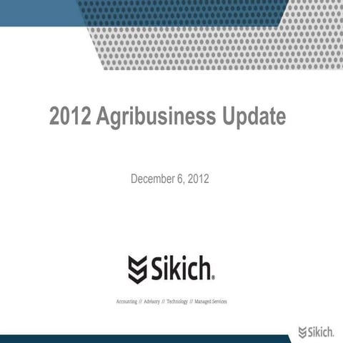 2012 Agribusiness Update: Illinois