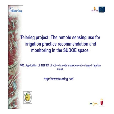Telerieg project: the Remote Sensing Use for Irrigation Practice Recommendati...