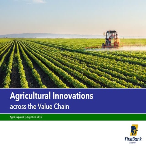 Innovations across the Agricultural Value Chain
