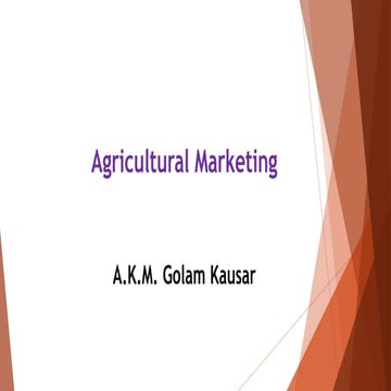 Agricultual marketing