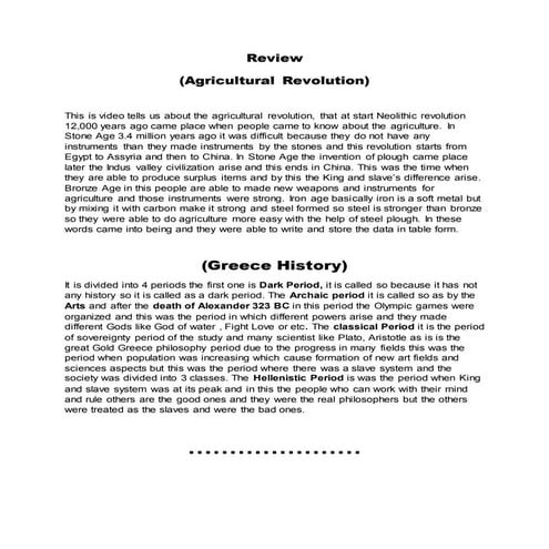 Agricultural Revolution