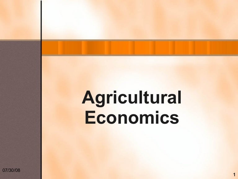 Agricultural Economics