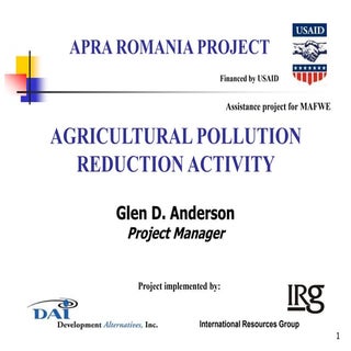 Agricultural Pollution Reduction pr...