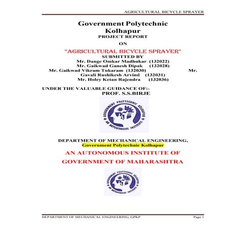 Agricultural biycycle sprayer engineering project.pdf