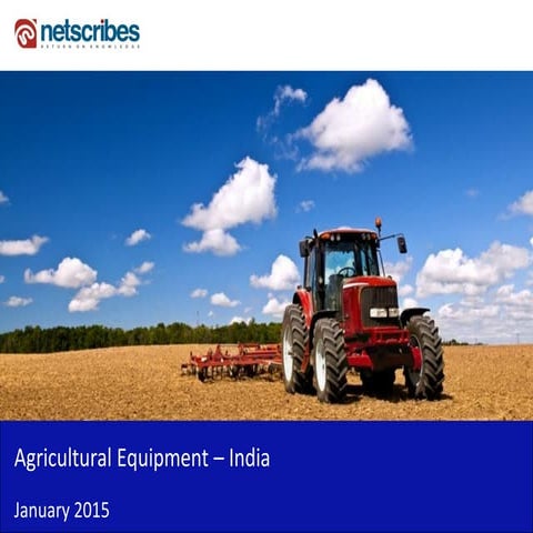 Market Research Report : Agricultural equipment market in india 2015 - Sample