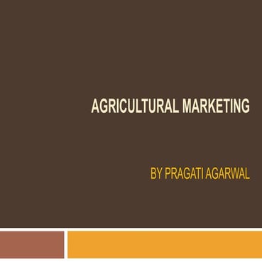 Agricultural marketing 
