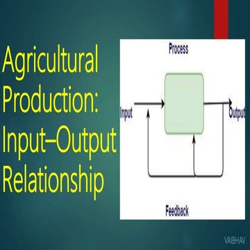 Agricultural production
