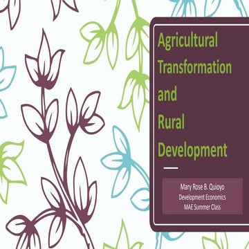 Agricultural Transformation
