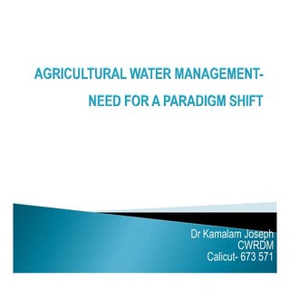 Agricultural water management_Dr Ka...