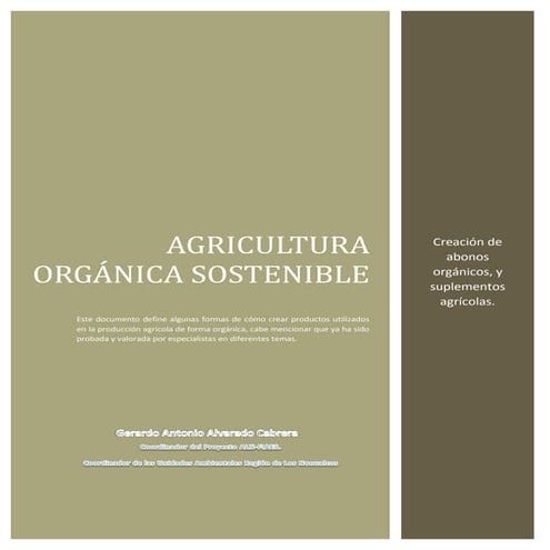 Agricultura orgánica sostenible