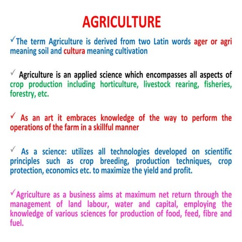 Agriculture