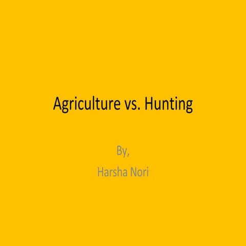 Agriculture Vs. Farming