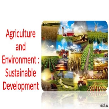Agriculture and environment