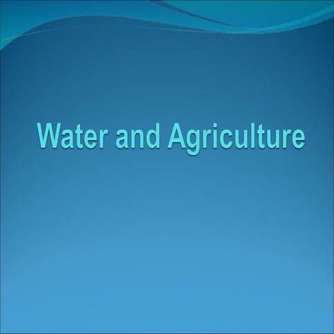 Agriculture and water_problems