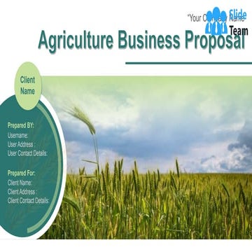 Agriculture Business Proposal Powerpoint Presentation Slides