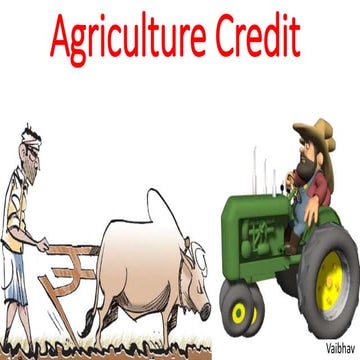 Agriculture credit