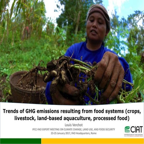 Trends of GHG emissions resulting from food systems (crops, livestock, land-b...