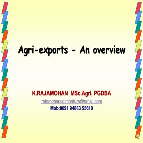 Agriculture Exports - International Trade opportunities