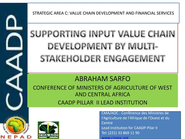 Agriculture inputs value chains