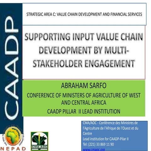 Agriculture inputs value chains